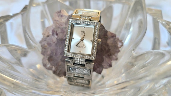 Victoria Wieck Floating Crystals Silver Tone Womens Watch - Etsy