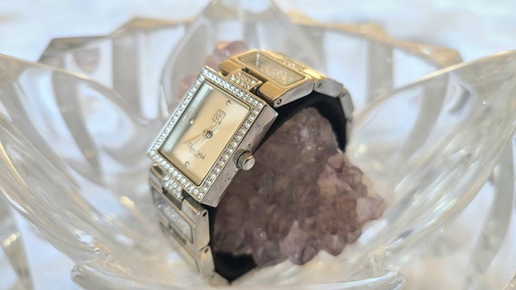 Victoria Wieck Floating Crystals Silver Tone Womens Watch - Etsy display picture 3