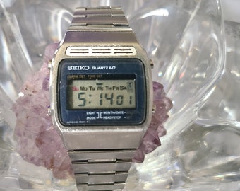 Vintage 70s Seiko LC A133-5000 Quartz LCD Digital Watch