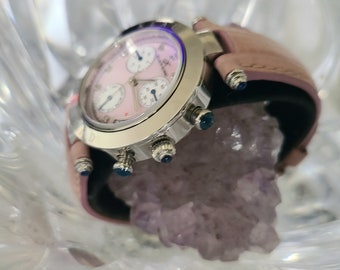 Klaus kobec diamond & mother of pearl watch clearance