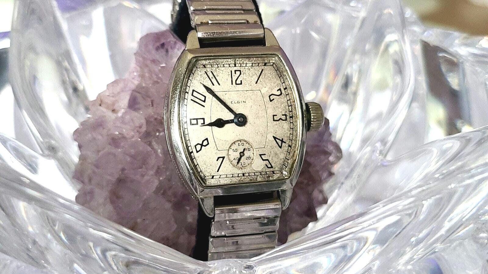 希少エルジン1920年代手巻きスモールセコンドアンティーク