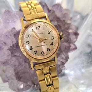 タイメックス 手巻き ヴィンテージ ゴールドトーン 23 mm レディース腕時計