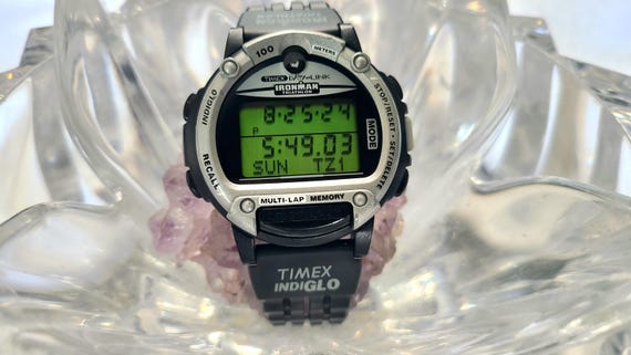 Vintage Rare Timex Data Link Ironman Triathlon Multi lap Digital Watch Etsy UK