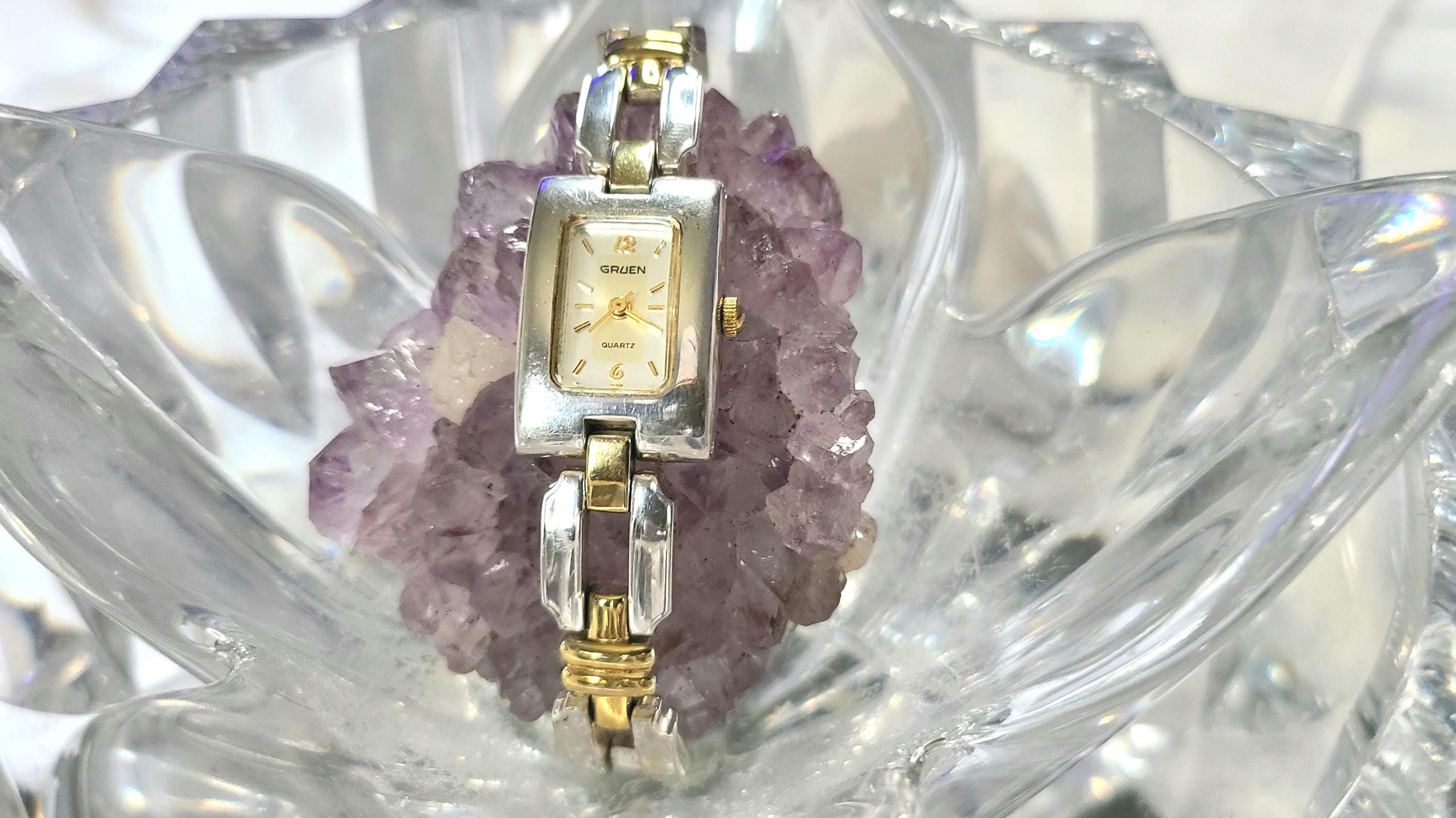 Gruen Quartz Two-tone Bracelet Band Women
