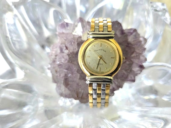 Oscar de la Renta silver gold watch Vintage Oscar de la Renta Diamond Accent Silver & Gold Tone  main image 2