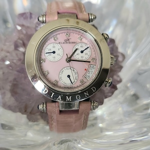 Klaus-kobec Diamond Mother of Pearl Pink Dial Chronograph  display picture 2