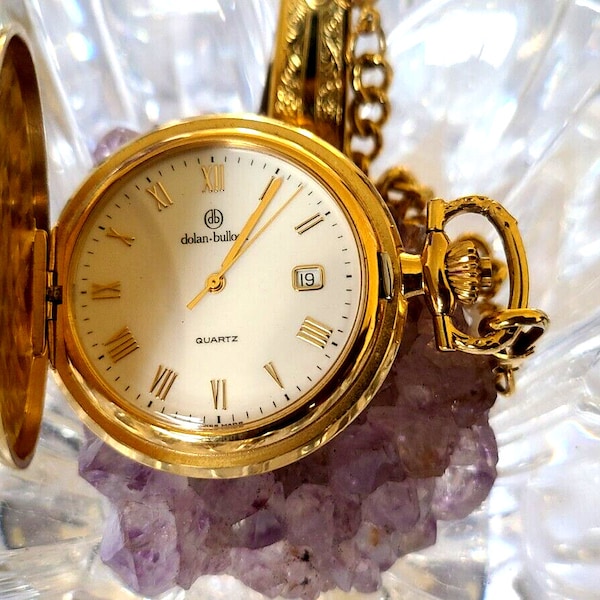 Vintage Dolan Bullock Swiss 7 Jewel Quartz Executive Quartz Pocket Watch