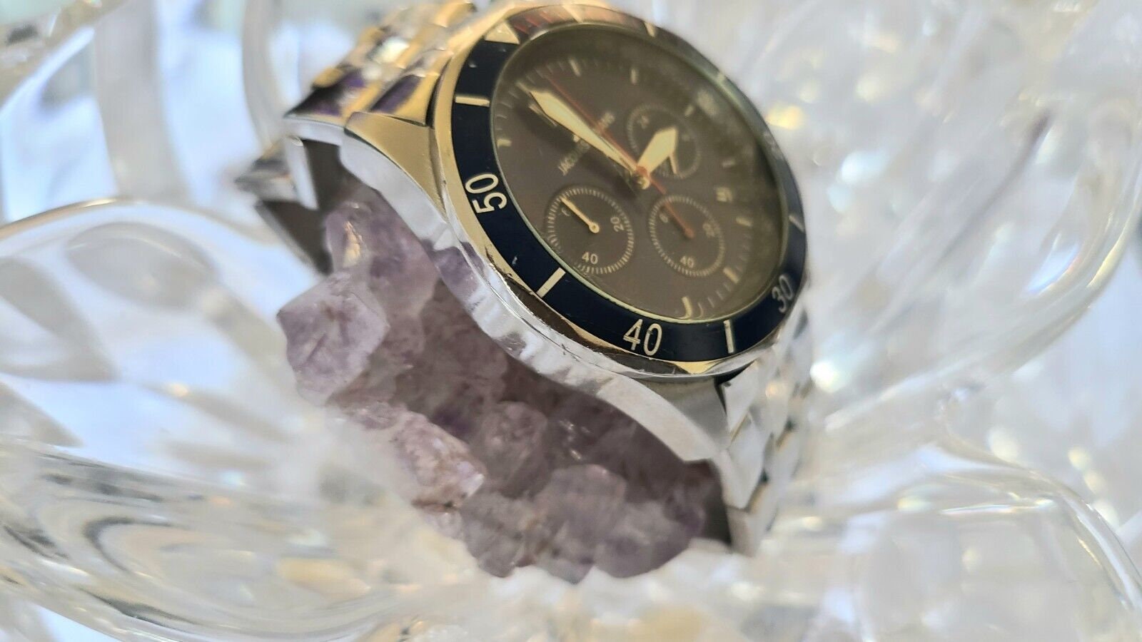 Jacques Lemans 1382 Suzuka Chronograph Swiss Silver Tone Dial Mens