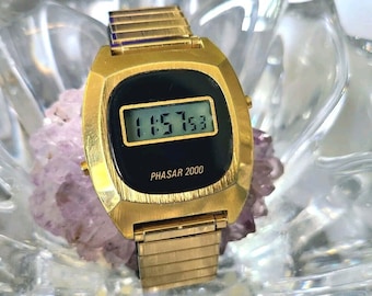 Vintage 70s Phasar 2000 Digital Watch By Seiko For Sears Roebuck