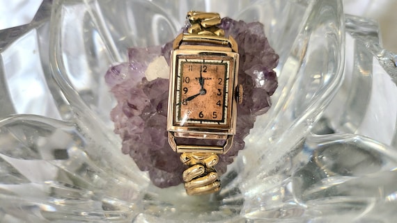Reloj vintage Elgin 1933 con esfera de bronce y oro laminado de 10 k Etsy Mexico