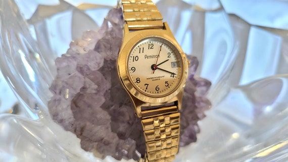 Vintage Armitron Quartz Gold Tone Women's Wrist w… - image 4
