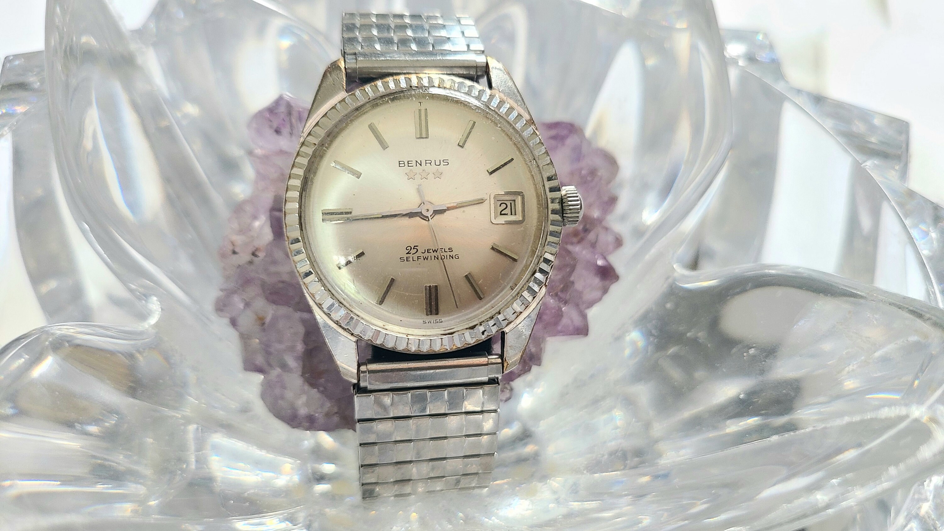 Vintage 60s Benrus Three Star 25 Jewel Self winding 10k Rgp Men s Watch Etsy