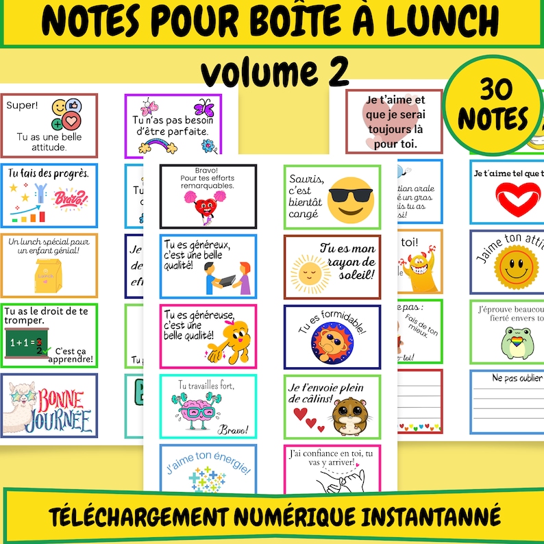 30 Lunchbox Notes For Kids Sweet Words In French Positive language-for-little-learners-freebie-sweet-words-in-french