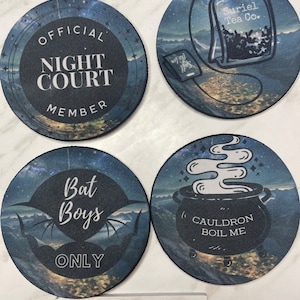 Bookish drink coasters
