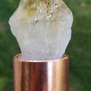 Citrine, Copper and Leather Wand
