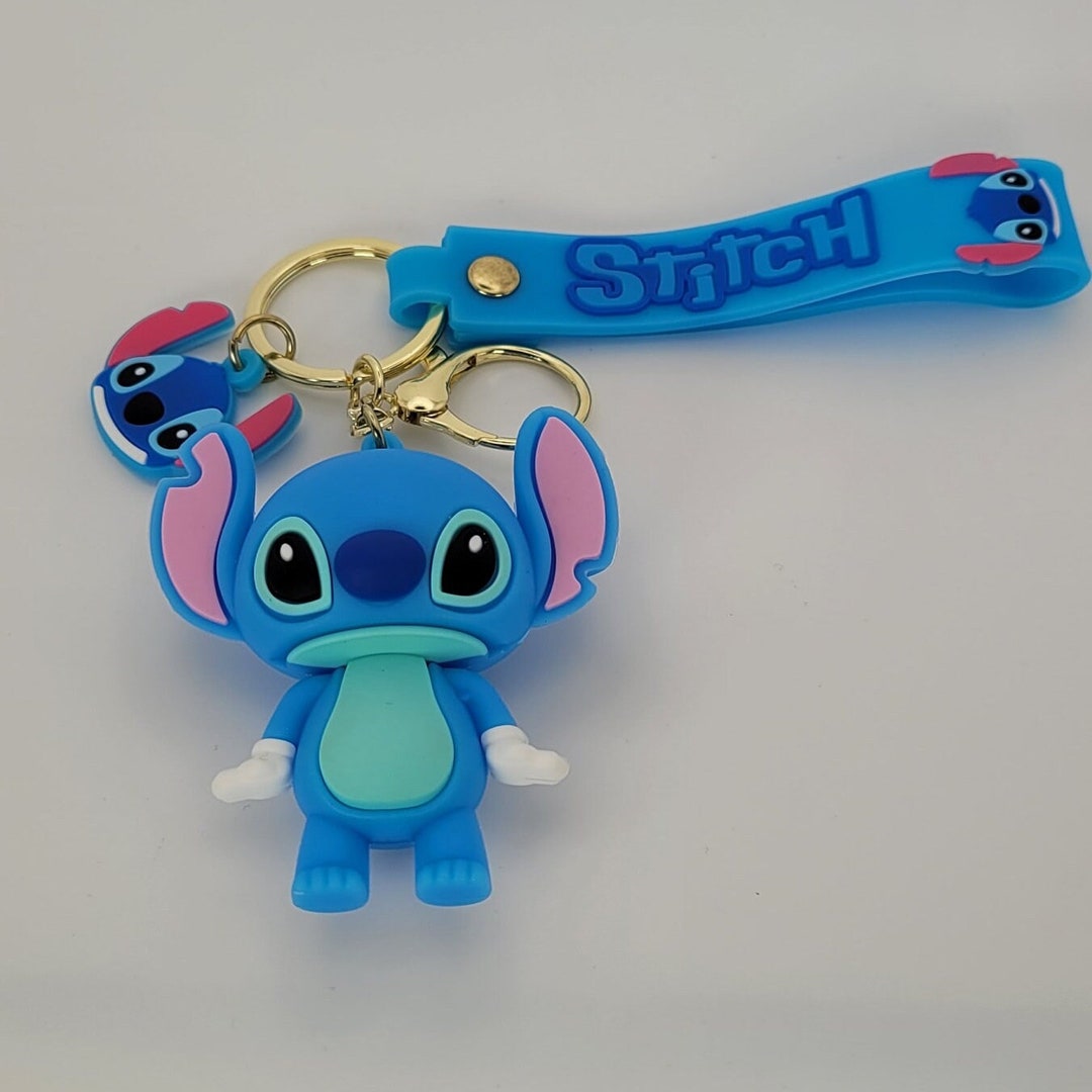 Stitch and Angel Keychain Cartoon Keychain Gift for Etsy