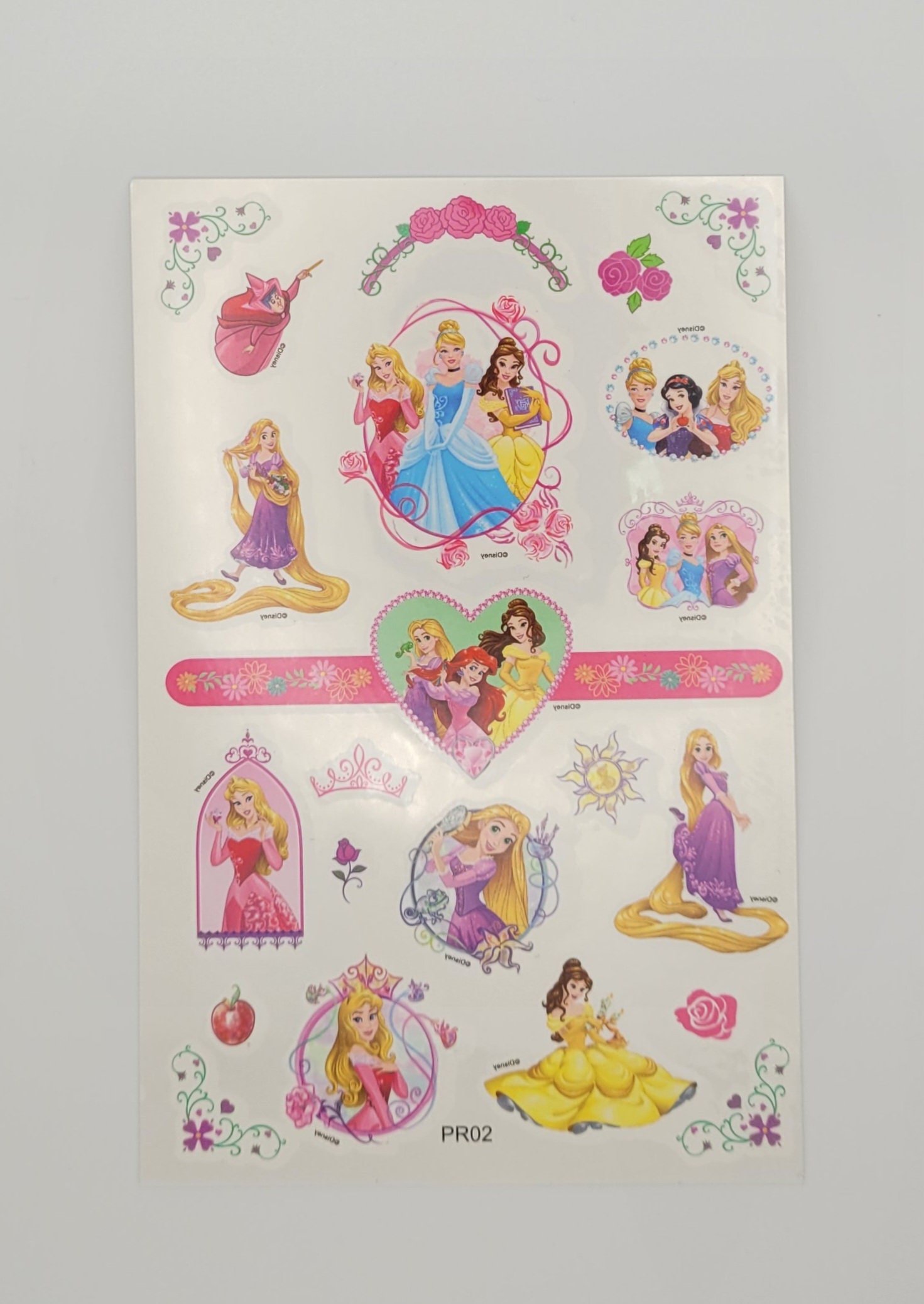 Temporary Tattoo Disney Princess Temporary Tattoo Gift for Etsy