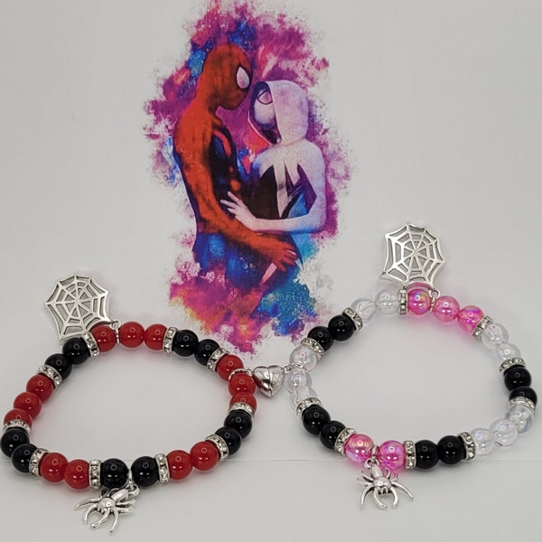 Spiderman Matching Couples Bracelet Etsy