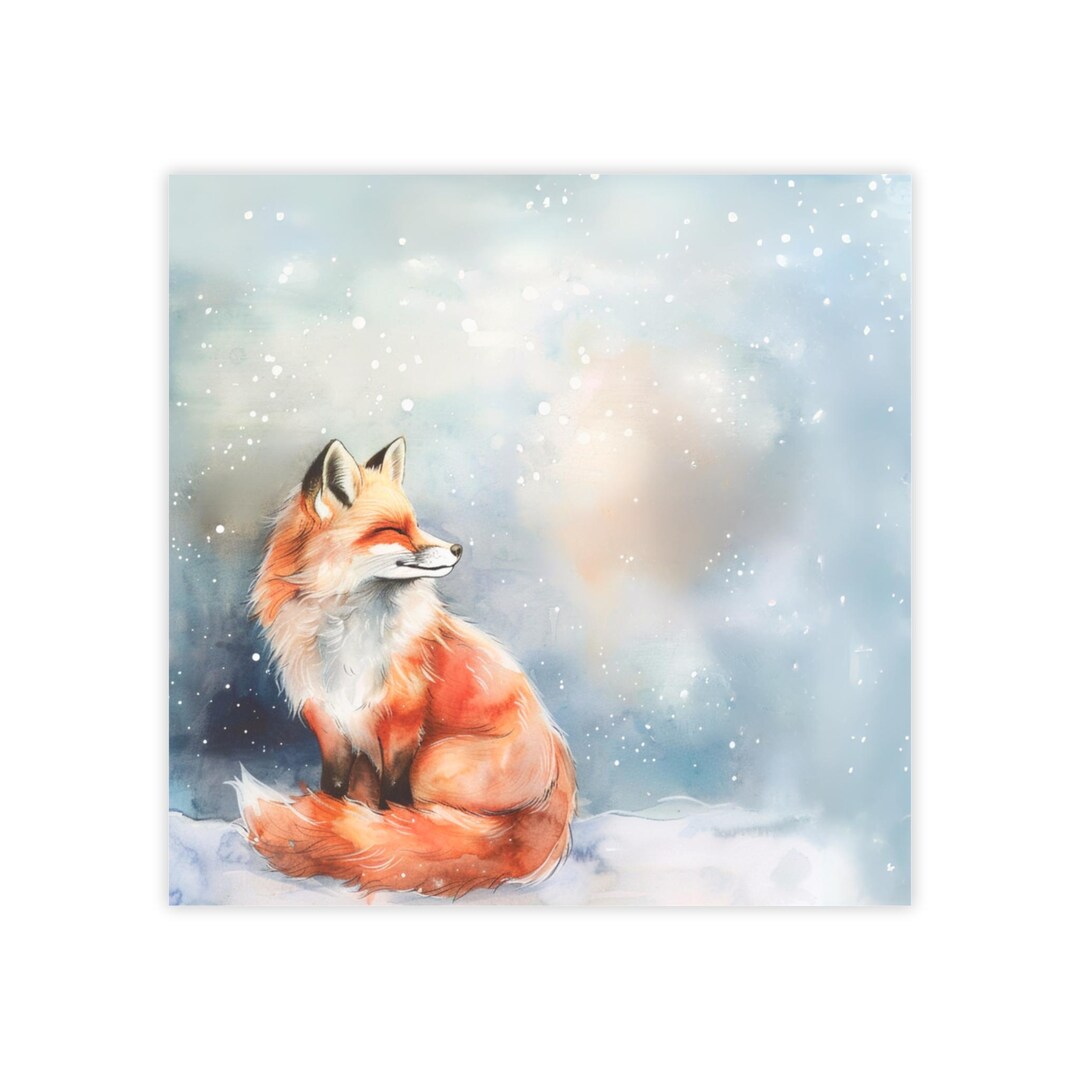 Red Fox in Snow Post-it® Note Pad - Designer - Snowy Kit Pup, Cub ...