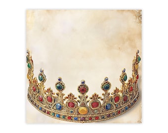 Crown Post-it® Note Pads - designer - king, queen, princess, prince, medieval, sticky notes, gift for crown lovers, c2 - 50 sheets, 2 sizes