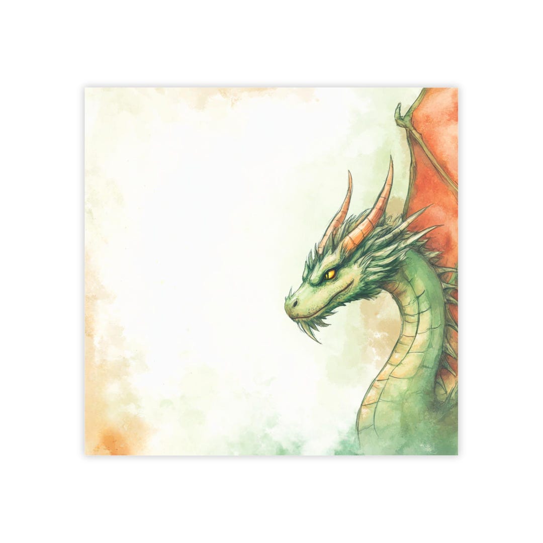 Green Dragon Post-it® Note Pad - Designer - Drake, Wyvern, Wyrm ...