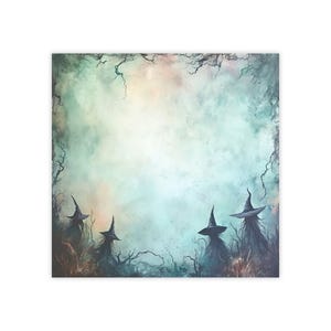 Bloc de notas adhesivas Post-it® de brujas, de diseño, con temática mágica, de ambiente espeluznante y aterrador, para noches de aquelarre, regalo para amantes de las brujas, 50 hojas, 2 tamaños imagen 1