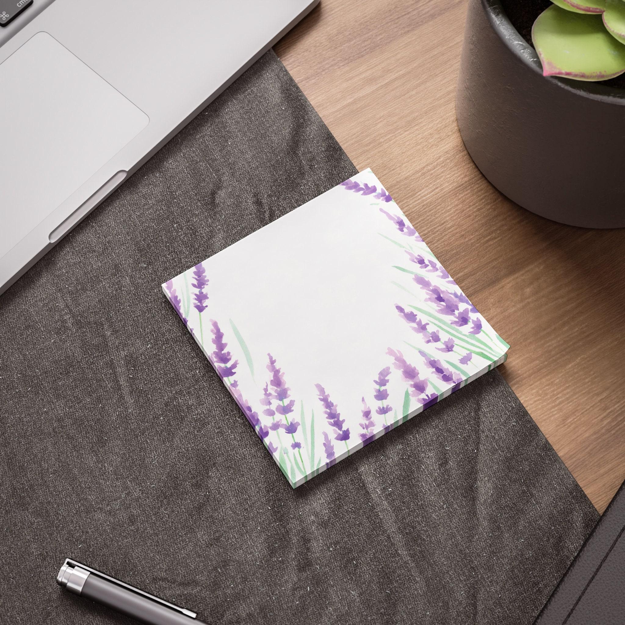 Lavender Post-it® Note Pads - Designer - Lavender Floral Sprays, Purple ...