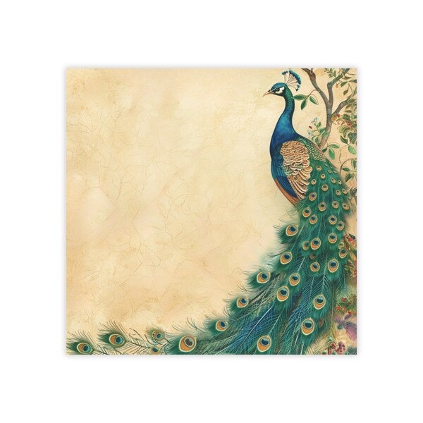 Peacock Post It Note Etsy