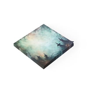Bloc de notas adhesivas Post-it® de brujas, de diseño, con temática mágica, de ambiente espeluznante y aterrador, para noches de aquelarre, regalo para amantes de las brujas, 50 hojas, 2 tamaños imagen 2