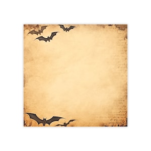 Bats Post-it® Note Pads - designer - spooky bat sticky notes, antique scary night bats, halloween, gift for notetakers - 50 sheets, 2 sizes