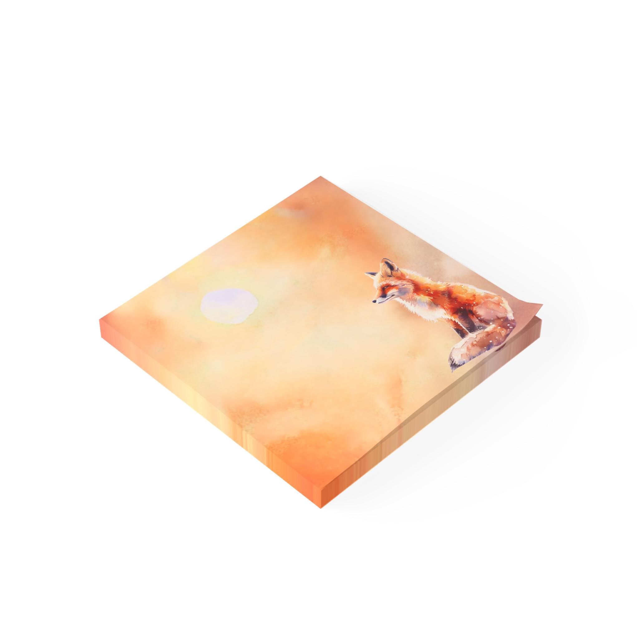 Orange Dream Fox Post-it® Note Pad - Designer - Wildlife Watercolor ...