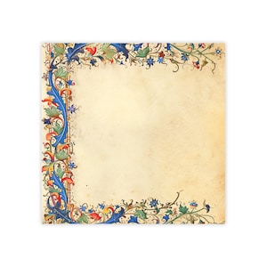 Medieval Post-it® Note Pads - designer - illuminated manuscript, parchment, sticky notes, gift for medieval lovers, m1 - 50 sheets, 2 sizes