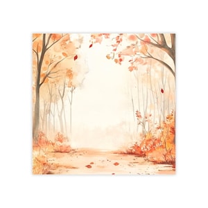Autumn Trees Post-it® Note Pads - designer - sticky notes, falling leaves, fall forest woods, gift for nature lovers - 50 sheets, 2 sizes