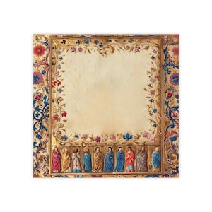 Medieval Post-it® Note Pads - designer - sticky notes, gift for medievalist lovers, m3 - 50 sheets, 3&quot; x 3&quot; or 4&quot; x 4&quot; in, 2 sizes