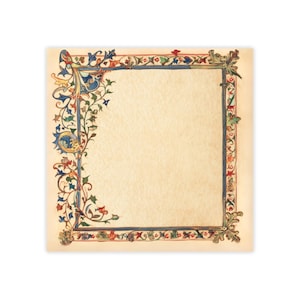 Medieval Manuscript Post-it® Note Pads - designer - illuminated parchment, sticky notes, gift for medieval lovers, y1 - 50 sheets, 2 sizes