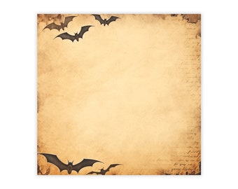 Bat Post-it® Note Pads - spooky bat sticky notes, scary night bats, halloween, gift for notetakers - 50 sheets, 3" x 3" or 4" x 4", 2 sizes