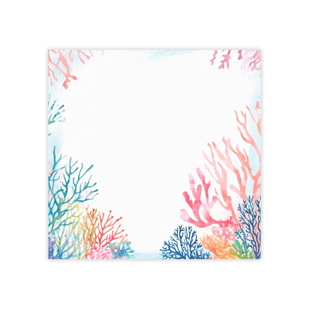 Ocean Life Post-it® Note Pad - Designer - Underwater Coral Reef ...