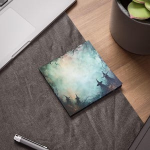 Bloc de notas adhesivas Post-it® de brujas, de diseño, con temática mágica, de ambiente espeluznante y aterrador, para noches de aquelarre, regalo para amantes de las brujas, 50 hojas, 2 tamaños imagen 7