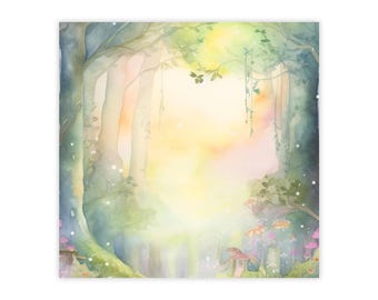 Bloc de notas Post-it® Fairy Woods - Diseño: bosque encantado, notas adhesivas de fantasía, regalo para los amantes de los cuentos de hadas - 50 hojas, 2 tamaños