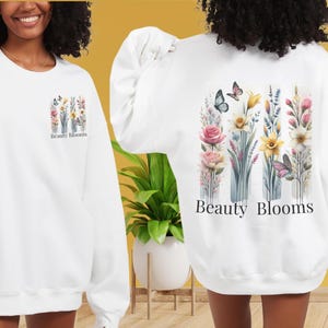 Floral Bloom Sweatshirt: Vintage Botanical Wildflower Tee