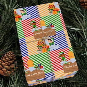 Festive Customized Gift Wrap Paper - Personalized Christmas Packaging for the Christmas Holiday