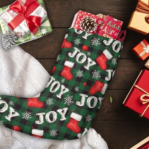 Farmhouse Christmas Stocking: Festive Holiday Stocking Gift For Children and Adults