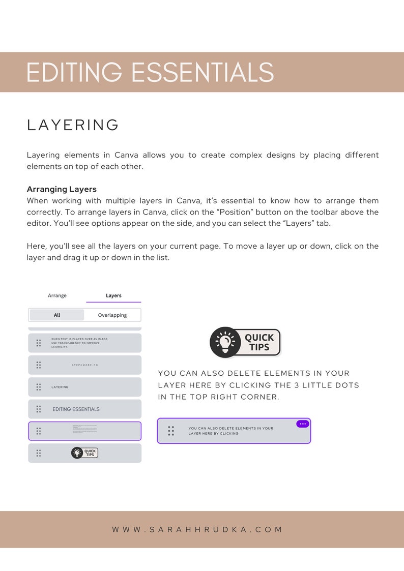 Canva Guide How To Use Canva Canva For Beginners Canva Tutorial Etsy