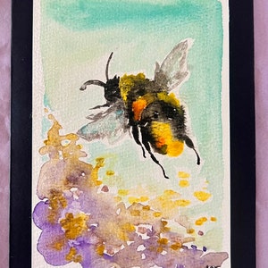 Hand Painted Watercolor Flower Card