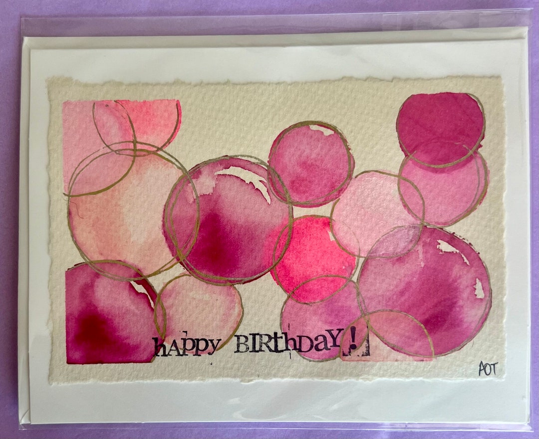 Hand Painted Watercolor Birthday Card - Etsy