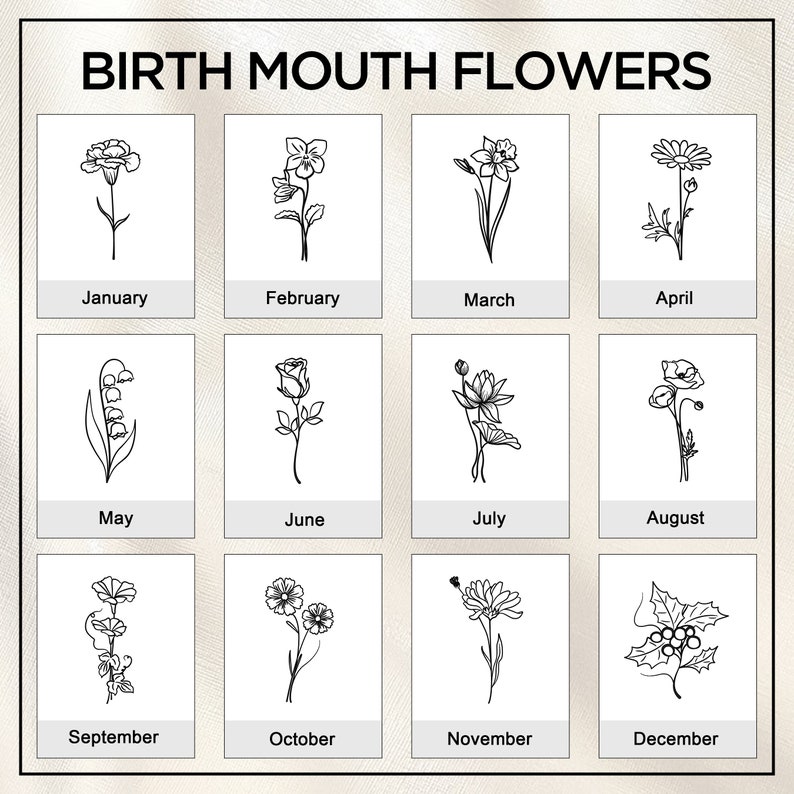 Birth Flower Jewelry Travel Case Birth Month Flower Gift Etsy