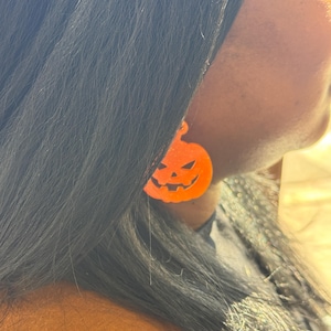 Halloween Dangle Earrings: Handmade Resin Ghost & Witch Jewelry
