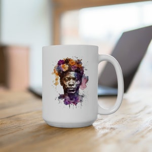 Flower King&#39;s Grace, African American Mug, Black Pride mug, Dad Mug, African American Man Gift, Black Men Coffee Cup, Birthday Gift for Him
