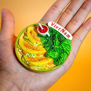 Vietnamese Crepes Heavy Duty Magnet/Vietnamese Cultural Food Magnet/Banh Xeo/Vietnamese Cuisine/Vietnamese Pancake/Vietnamese Fridge Magnet