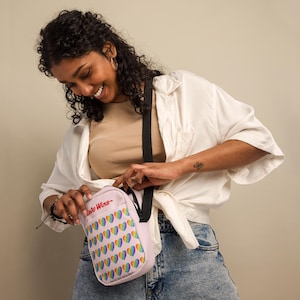 Love Wins- pride rainbow heart crossbody bag